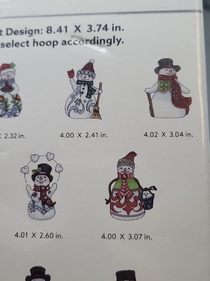 OESD Embroidery Designs Pint Sized Snowman By Jim Shore 10 Designs