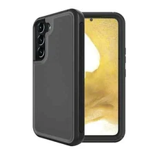 ONN. Rugged Black Phone Case with Holster for Samsung Galaxy S22+ - NEW!