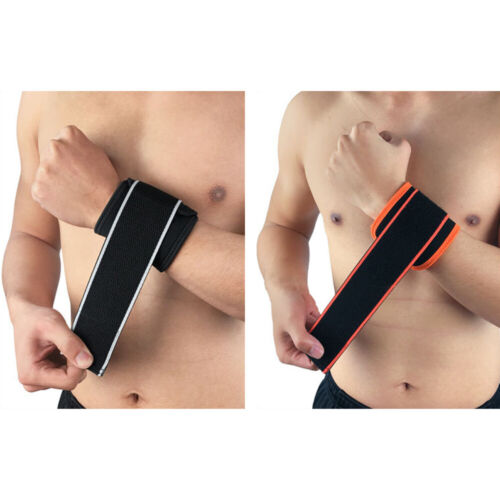 Braccialetto Uomo Sportivo Elastico Supporto Regolabile Sollevamento Pesi Allenamento Tutore - Foto 6 di 17
