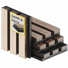 Samples-Pack Acoustic Wood Wall Panels - Wood Slat Wall Panels for Samples Pack