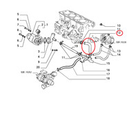 Original Fiat Tubo Flessibile Pompa Acqua FüR Croma Thema 46412082