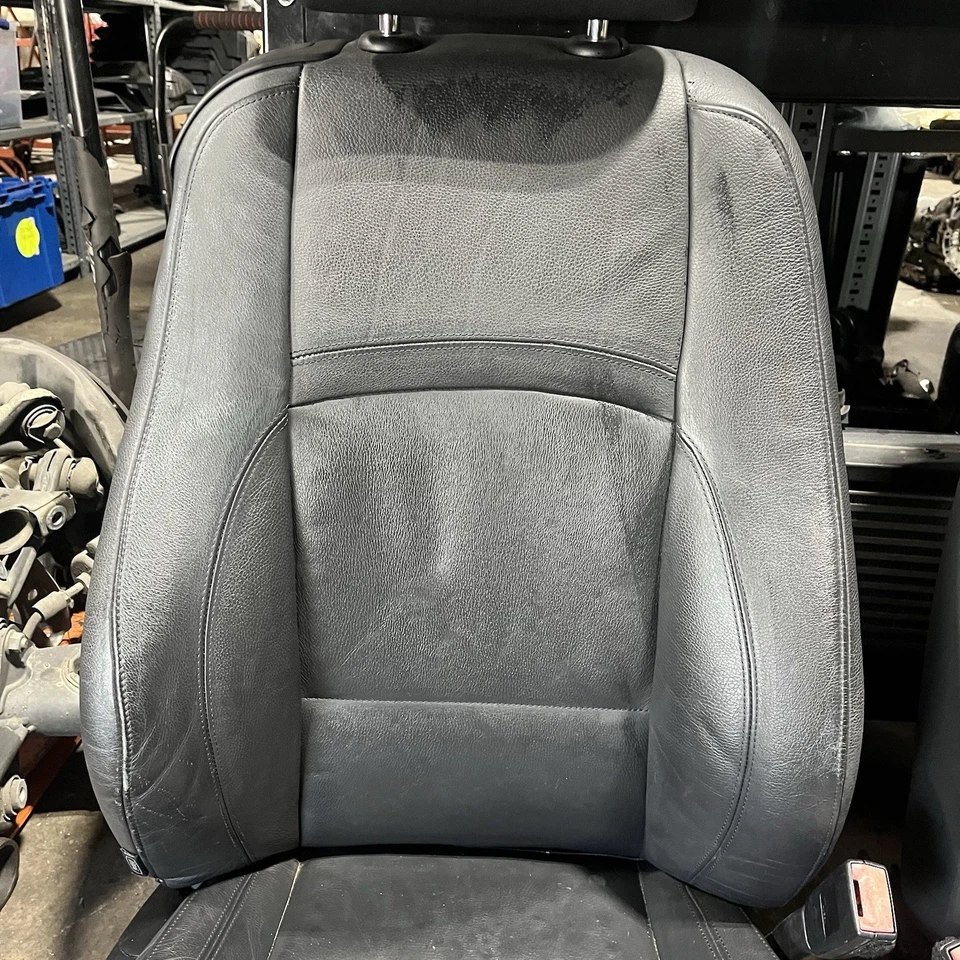 ☑️ 07-13 OEM BMW E92 Delantero Izquierdo Derecho SPORT Asientos Cuero Negro CALEFACTABLES Foto 2 de 4