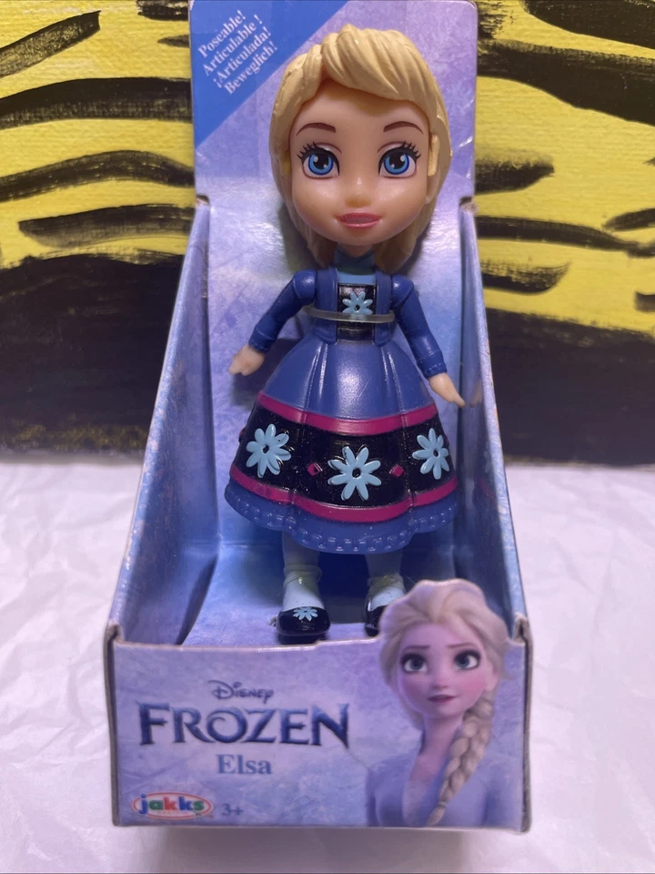 Disney Frozen Posable Mini Muñeca Niño Miniatura 3" PRINCESA ELSA por Jakks Foto 3 de 4