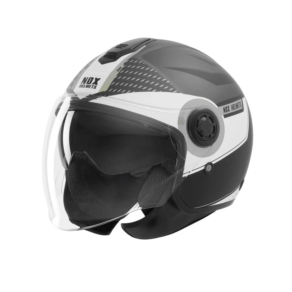 Casque Jet N182 ROUND NOX en polycarbonate avec écran anti-rayures amovible