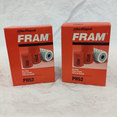 QTY 2 FRAM PH52 OIL FILTER - FITS MANY - CHECK IF FITS YOUR EQUIPMENT