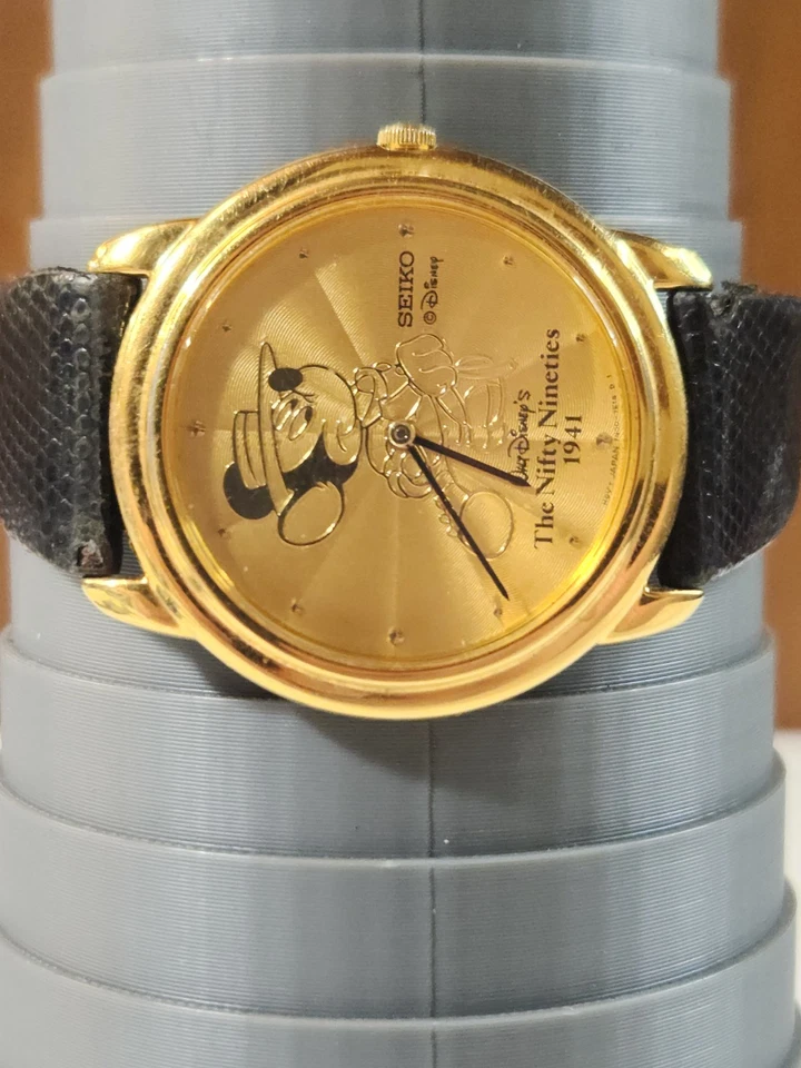 Reloj Disney Seiko Mickey Mouse The Nifty Nineties 1941 Edición Limitada Nuevo Batt Foto 2 de 4
