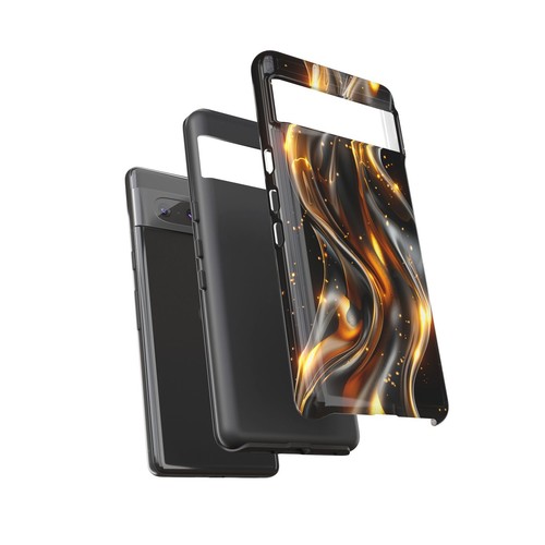 Elegant Black Smoke and Gold Ribbon Design, For iPhone, Google Pixel & Galaxy - 第 97/120 張圖片