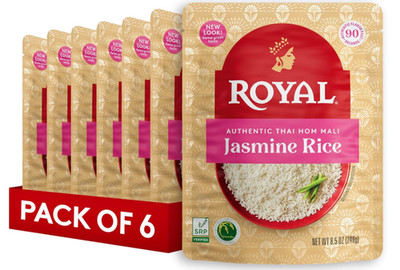 Authentic Thai Hom Mali White Jasmine Rice - Microwaveable Dinner Side Dish