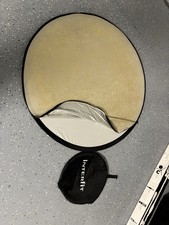 Interfit Collapsible Reflector Gold Silver White Portable with Carrying Case