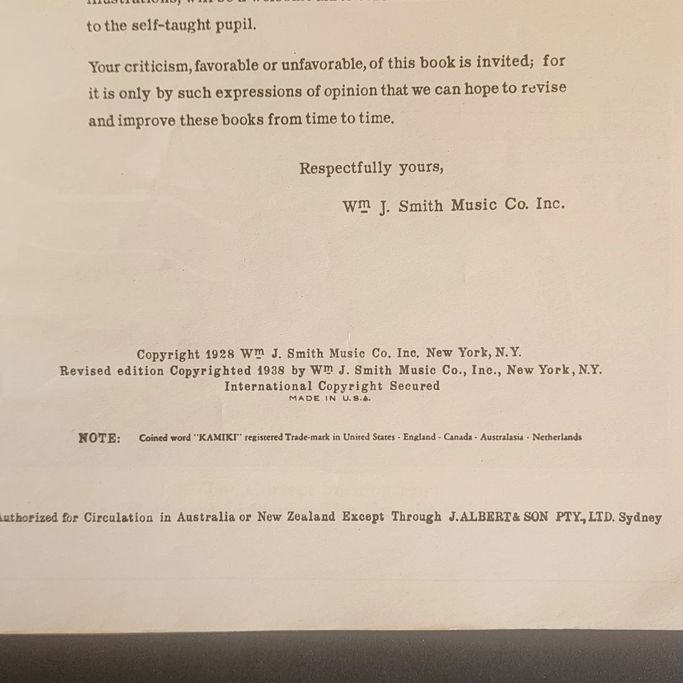Método Kamiki para libro de canciones de guitarra hawaiana 1938 Foto 4 de 4