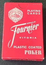 Vintage SEALED Playing Cards Red Deck Spain Fournier Espana Vitoria , 54 Cards