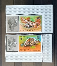 TIMBRE STAMP  2 AITUTAKI Y&T#132-33 COQUILLAGE SHELL NEUF**/MNH-MINT 1975 ~F43