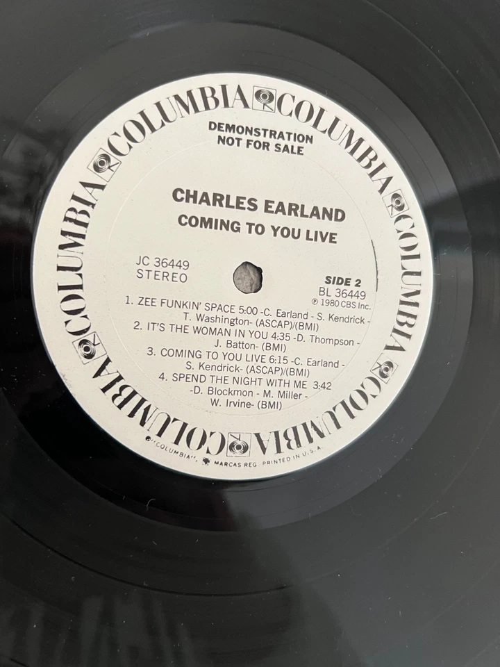 Charles Earland - Coming To You Live 1980 Columbia lp PROMO Weldon Irvine NM - Image 2 of 4