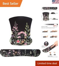 2-in-1 Ergonomic Keyboard Wrist Support  Mouse Pad - Stylish Weeds Pattern