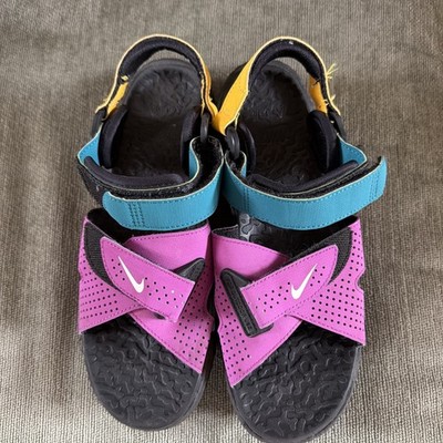 Nike ACG Air Deschutz 'Off Noir' Men's Sandals Sz 6,  Black/Purple/Yellow