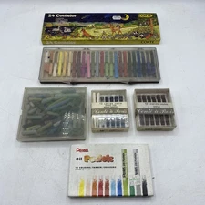 Vintage Used Oil Pastel Bundle Quality Artists Conté Pentel etc. Some Unused