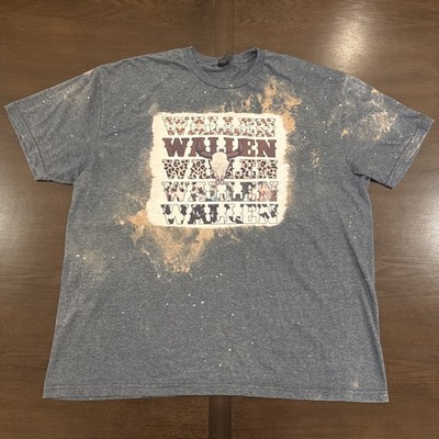 Morgan Wallen Tie Dye Paint Speckled Gray Soft Tshirt Skull Men s 2XL XXL