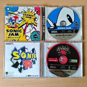 Sonic Jam & Sonic R 2Games set SS Sonic the Hedgehog SEGA SATURN Japan Tested
