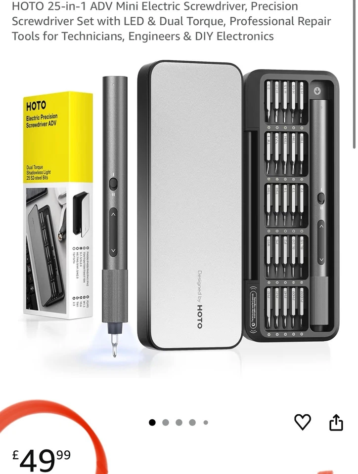 Professional Precision Screwdriver Set LED & Dual Torque For Technicians DIY - Image 2 of 4