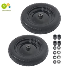 14.5x4-8" Flat Free Wheelbarrow Tire And Wheel - Solid Tire For Hand Truck 2-PCS