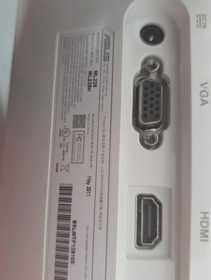 Monitor ASUS ML228H 21.5" Pantalla Ancha Full HD Retroiluminado por LED Foto 4 de 4