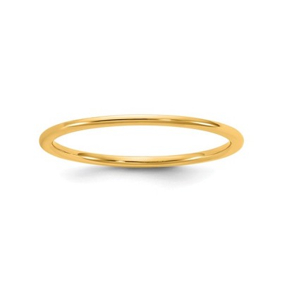 14K Gelbgold Comfort-Fit Ehering klassisch leicht massiv 1mm Breite
