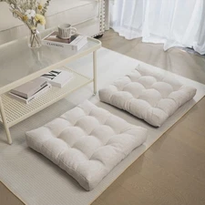 Tromlycs Floor Pillow Cushions for Adults Set of 2 Large Square Gel Memory Fo...