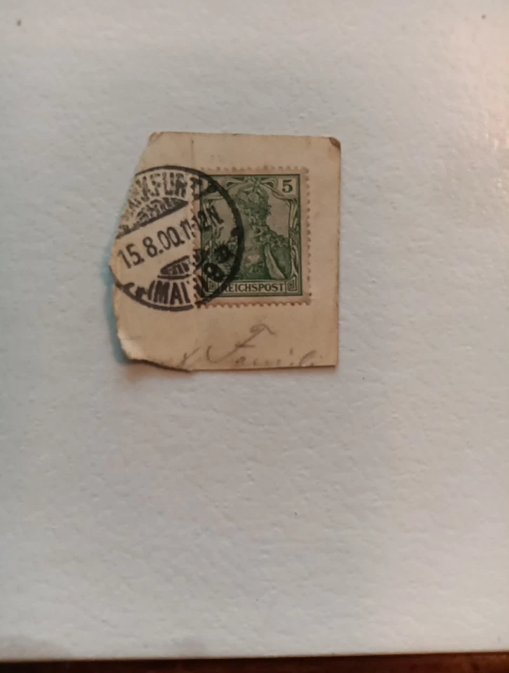 Rare 1900s Germany Stamp 5 Pf Deutsches Reich Green Stamp - Image 2 of 3