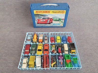 Sammelkoffer Collectors Mini-Case Matchbox Superfast blau incl. 24 Modelle