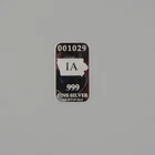 U.S. State Silver bar .999 1ozt Proof - IA/Iowa - 001029/041785