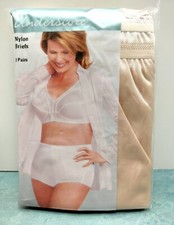 SIZE M/6 Underscore 3 Pack Womens Nylon Briefs Panties Naturals Color JCPenney