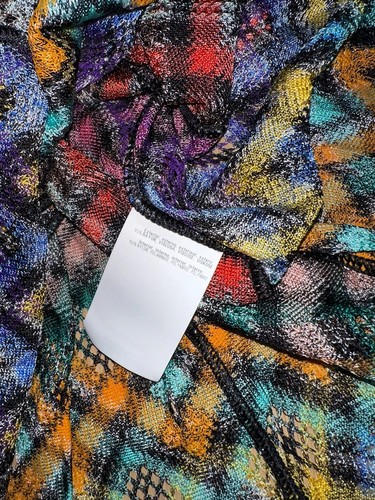 MISSONI RUNWAY RARE STRETCH LONG DRESS DUSTER COVERUP MULTICOLOUR SIZE 46 / 8-10 - Picture 14 of 15