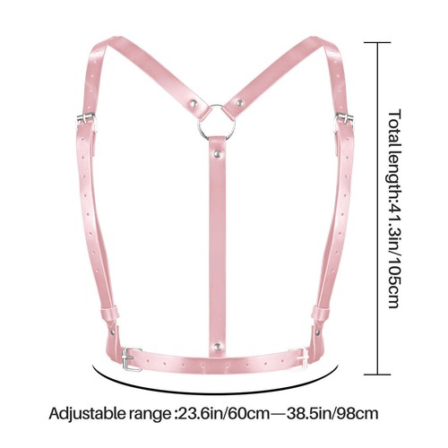 Harness for Women Punk Women PU Leather Waist Belts Fashion Body Belt Adjustable - Picture 10 of 14