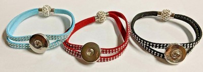 Auburn Bracelet Snap Charm OrangeBrown Leather Bracelet Snap Button Bracelet