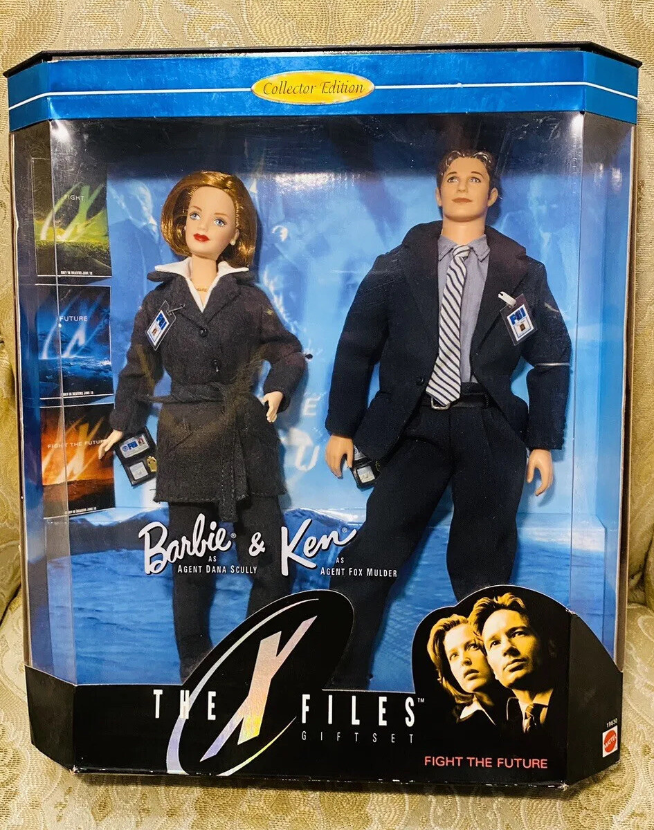 NIB VTG Barbie & Ken The X-Files Giftset Collector Edition Dolls