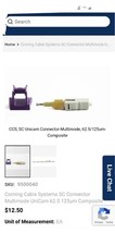 corning cable systems Unicam sc mm polymet