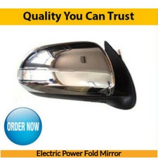 For Toyota Hilux Door Wing Mirror Electric Powerfold Chrome Indicator O/S 12-15