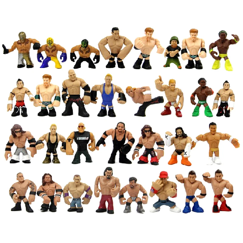 31x WWE Rumblers John Cena Kane Rock CM Punk Undertaker Action Figures AEW Toys