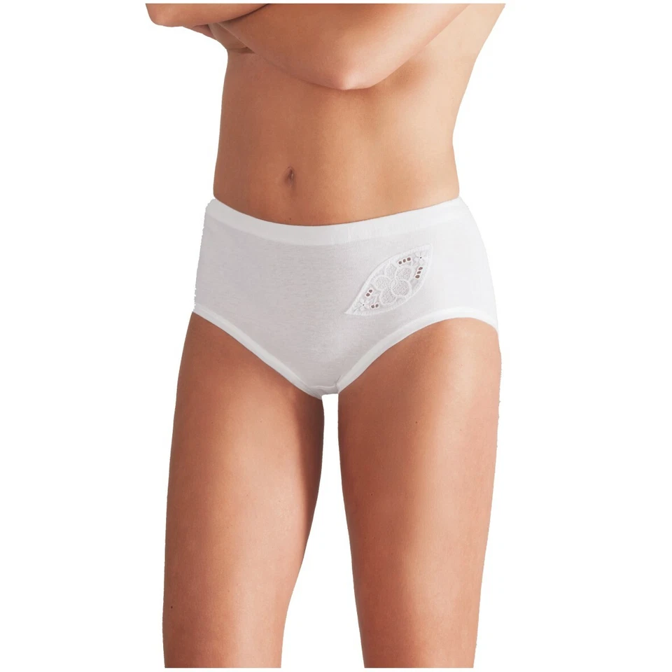 Damen Taillenslips Baumwolle 5er Pack Esge Unterhosen Batistmotive Feinripp - Bild 1 von 1