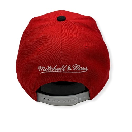 Mitchell & Ness Miami Heat Cardinal Red 2 Tone Adjustable Snapback Hat Cap - Picture 4 of 6