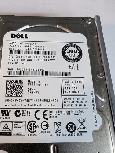 4 Dell 300gb 2.5" ST300MP005 lot SAS 6gps HDD lot - Picture 2 of 2