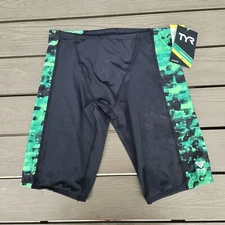 TYR Durafast Lite Vega Hero Splice Green/black Men's  Swim Jammer Size 32 New