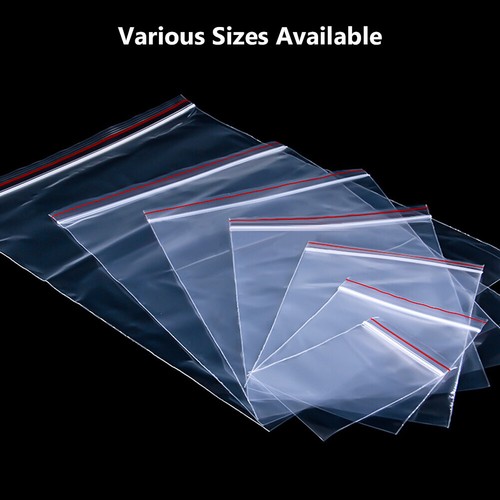 200Pcs Reclosable Jewelry Zip Lock Bags Plastic Clear Zipper Poly Resealable Q - Picture 4 of 27
