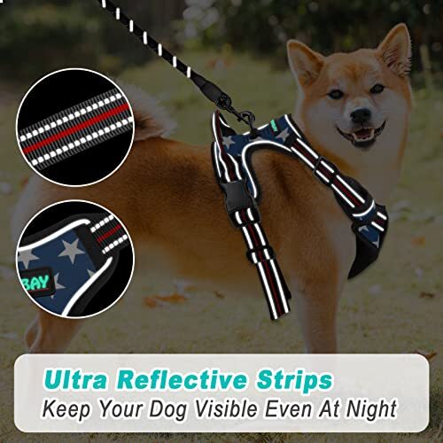 No Pull Dog Harness Step in Reflective Dog Harness with Front Clip Large Star - Picture 7 of 7