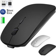 Silent Click Wireless Optical Mouse, Long Range Wireless Mouse - Luxury White