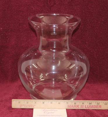 Princess House Crystal Heritage -#901  Blown Glass Open Urn - NIB