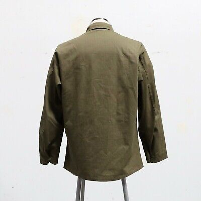 Vintage US Army M43 HBT Jacket Military Shirt WW2 OD 36R 13 Star Button P44