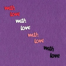 WITH LOVE  3 die cuts scrapbook cards