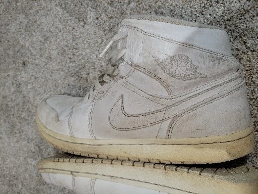 Nike Air Jordan 1 Retro Mid Triple Blanco 554724-100 Zapatos para Hombre talla 11.5 Foto 4 de 4