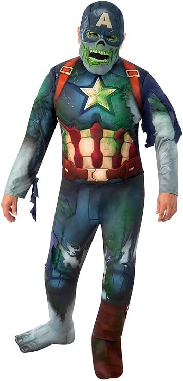 Marvel What If...? Disfraz Zombie Capitán América Deluxe Adulto - Rubí 702730 Foto 2 de 4